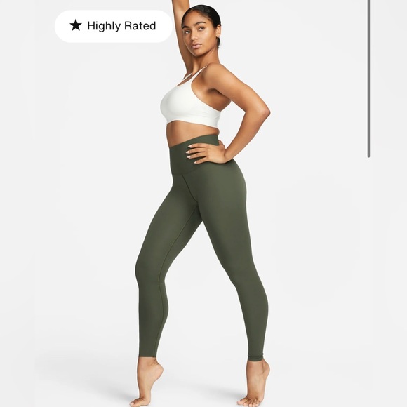 Olive green Nike high waisted leggings in a size small - Picture 5 of 5